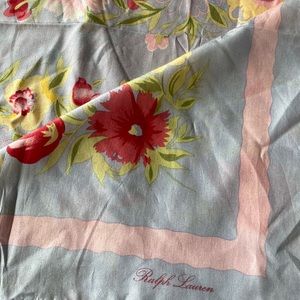 Authentic Ralph Lauren Floral Silk Scarf